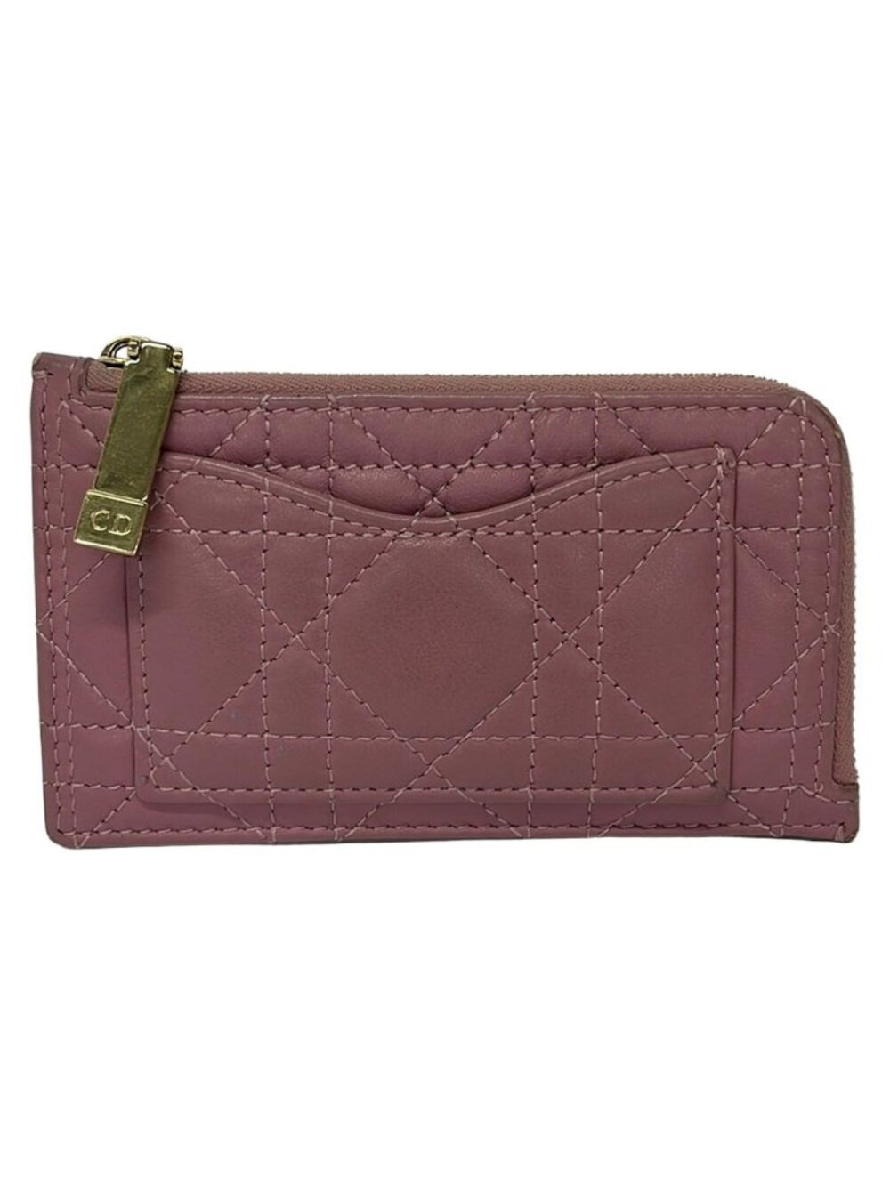 Dior Coin Purse Lady Pink Leather